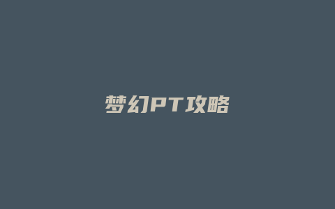 梦幻PT攻略