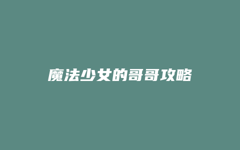 魔法少女的哥哥攻略