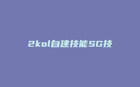 2kol自建技能SG技能