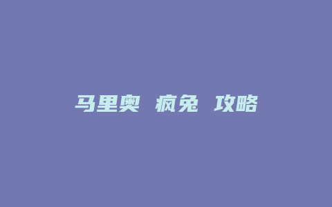 马里奥 疯兔 攻略