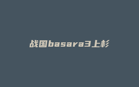 战国basara3上杉技能