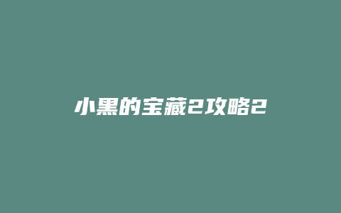 小黑的宝藏2攻略2