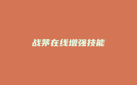 战茅在线增强技能
