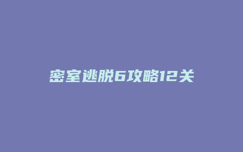 密室逃脱6攻略12关