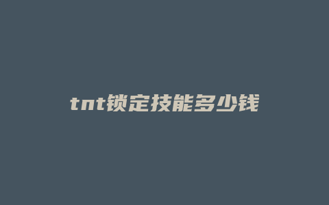 tnt锁定技能多少钱