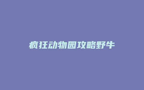 疯狂动物园攻略野牛