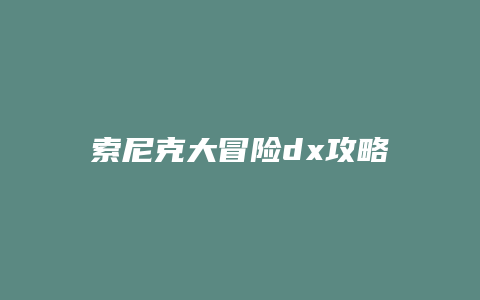索尼克大冒险dx攻略