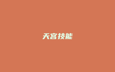 天宫技能