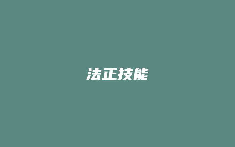 法正技能