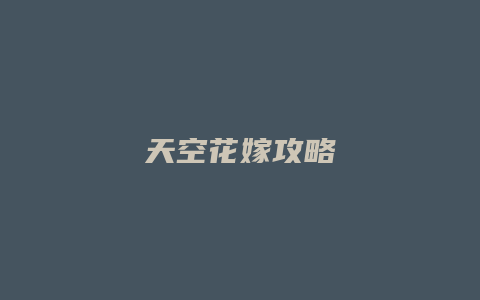 天空花嫁攻略