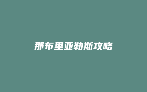 那布里亚勒斯攻略