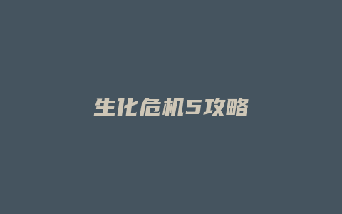 生化危机5攻略