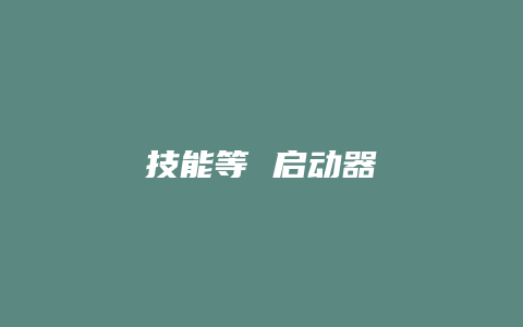 技能等 启动器